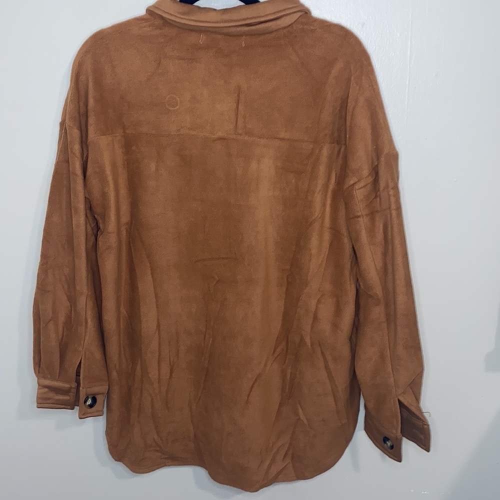 🌵Maple colored Oversized fleece button up jacket! - Picture 7 of 8
